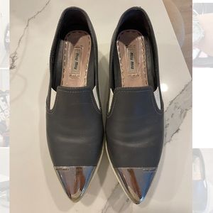 Miu Miu Steel Toe Slip on Sneakers